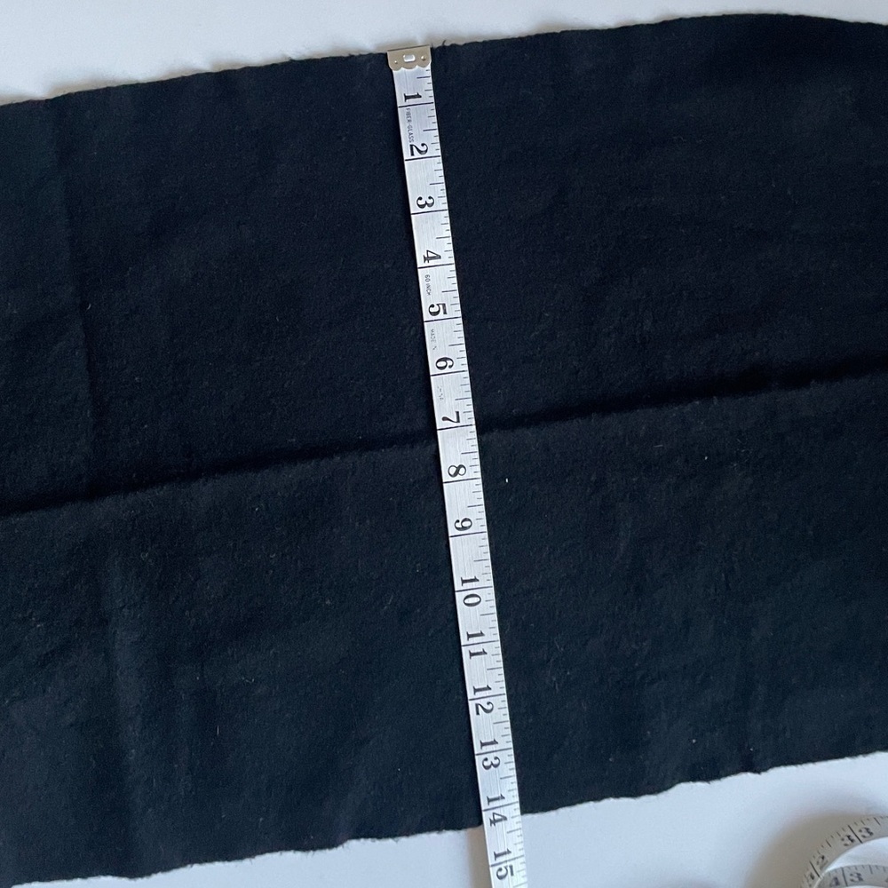 Black scarf with fringes 68” X 14” - Picture 8 of 8